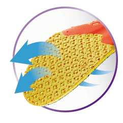 軽量・ソフトなEVA素材＆通気孔